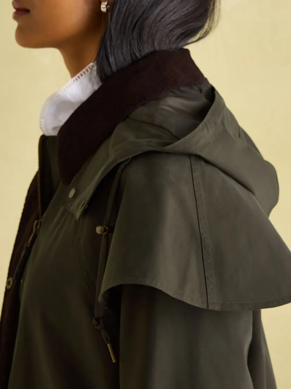 Khaki Green Waterproof Longline Coat