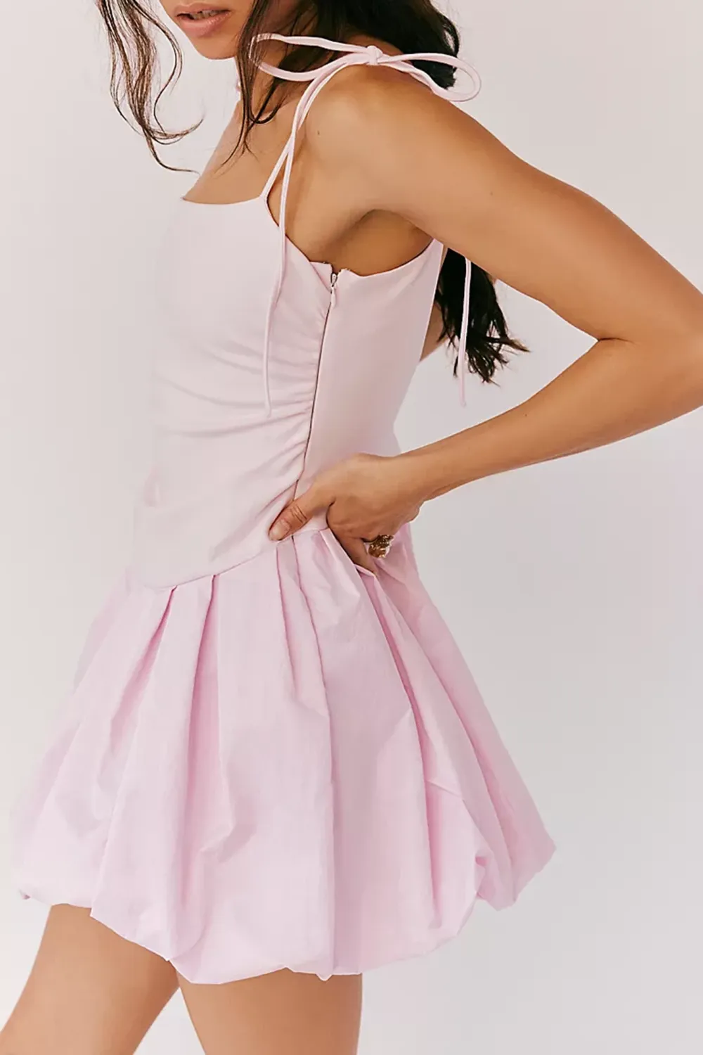 Strapless Corset Waist Mini Dress