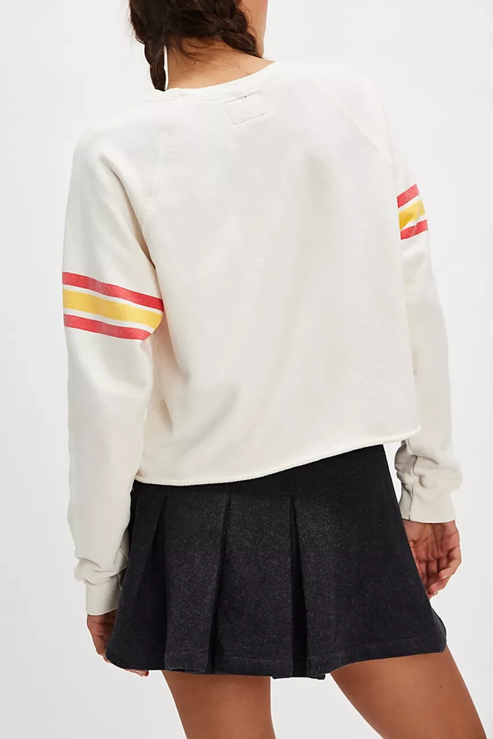 Number Print Raglan Sleeve Sweatshirt