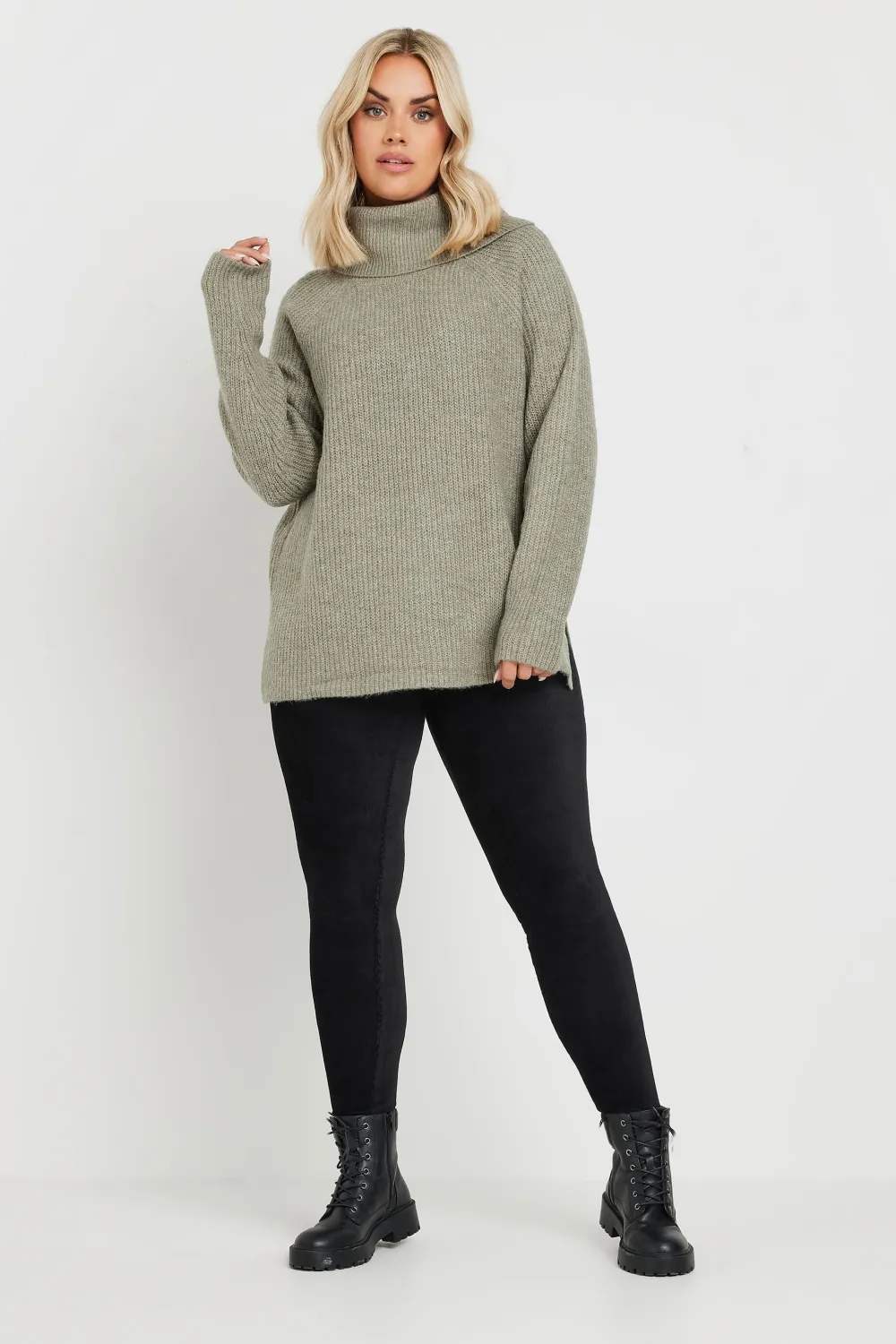 YOURS Curve Black Cord Stretch Leggings