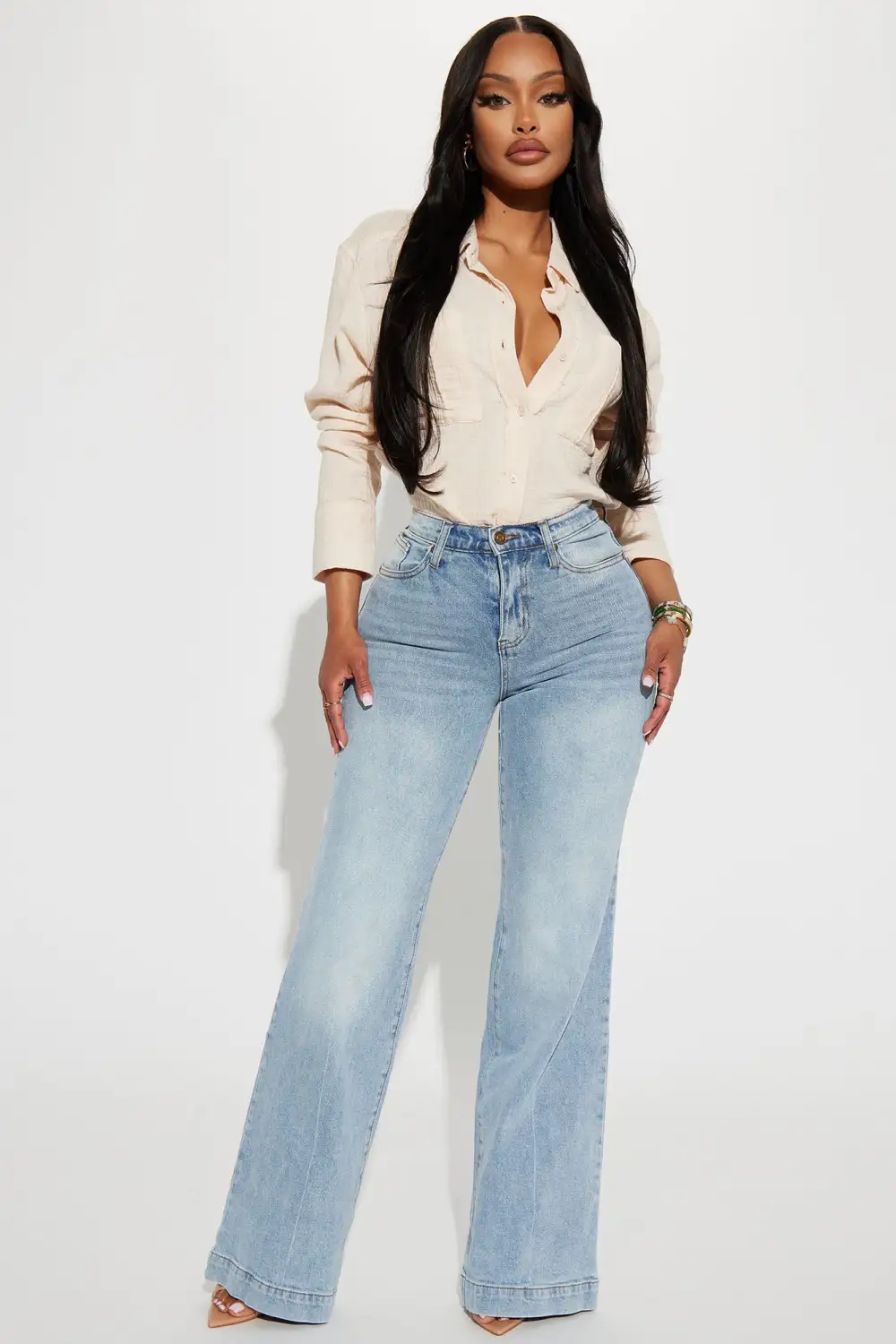 Willow Oversized Gauze Shirt - Beige