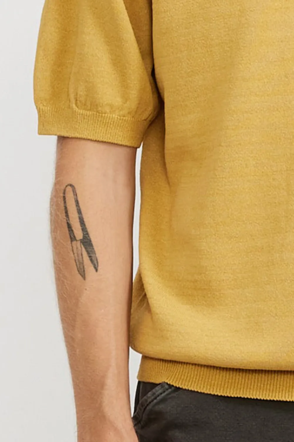 Half Sleeves Knit Yellow