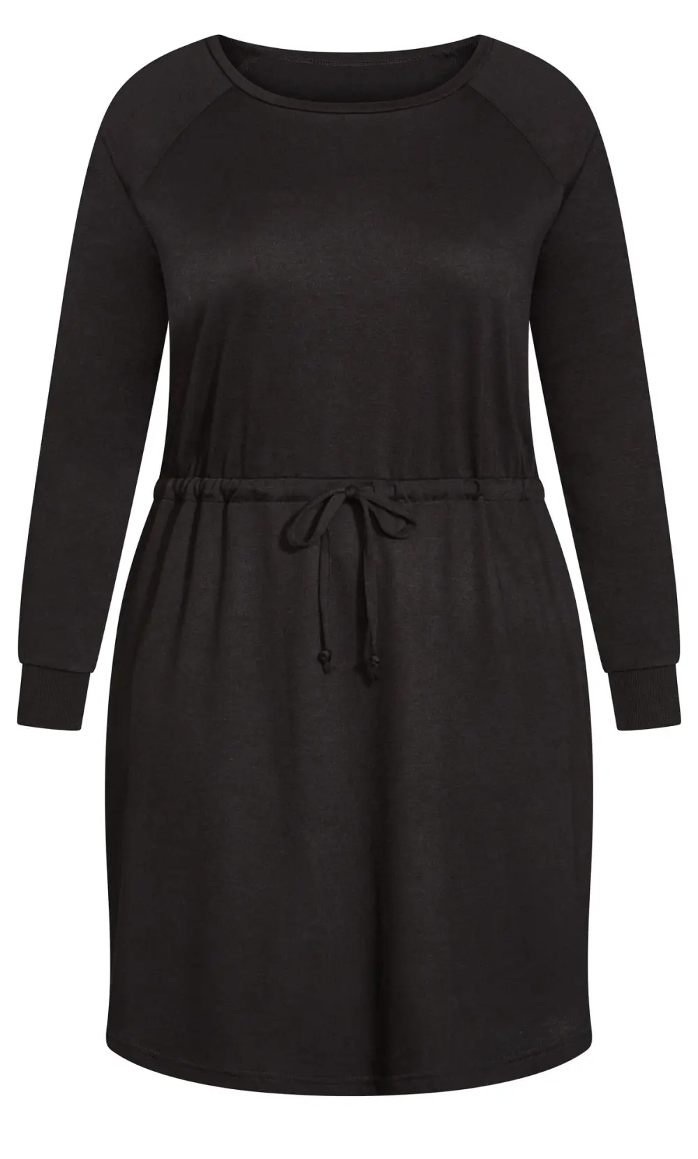 Evans Black Essential Drawstring Waist Mini Dress