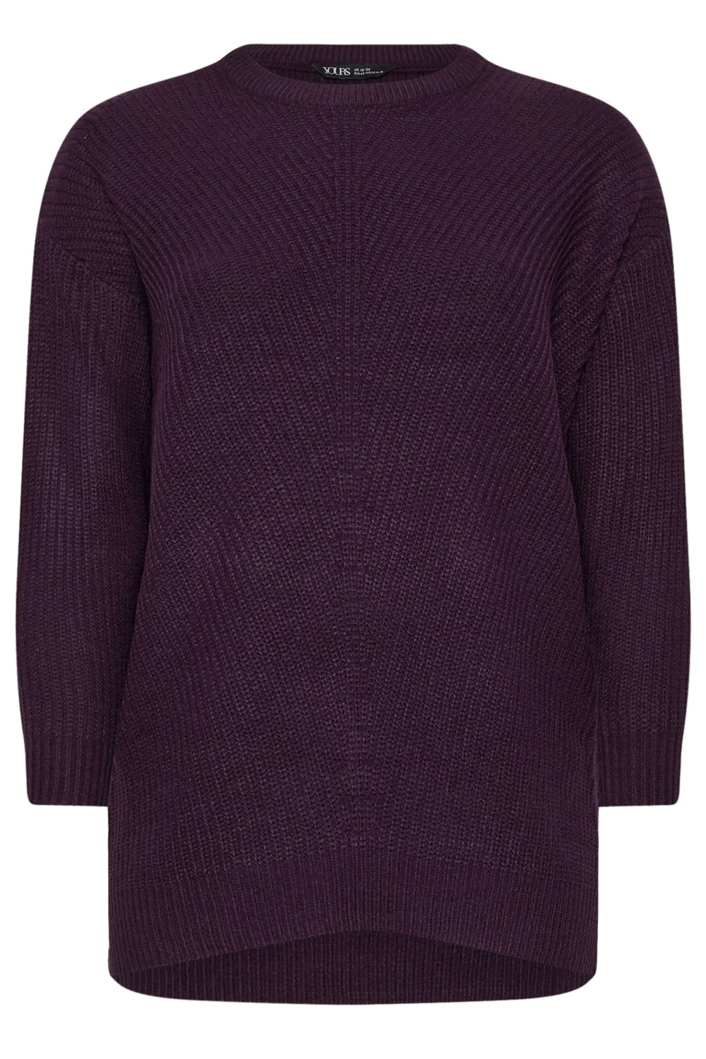 YOURS Curve Black & White Essential Knitted Jumper