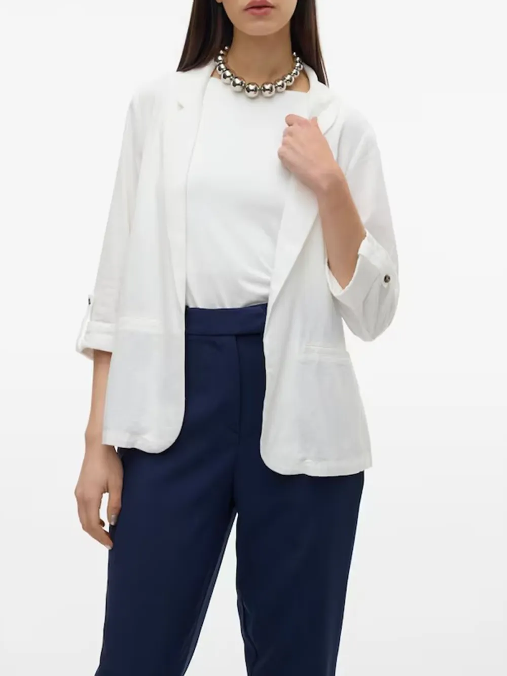 Plain Colored Soft Feel Blazer