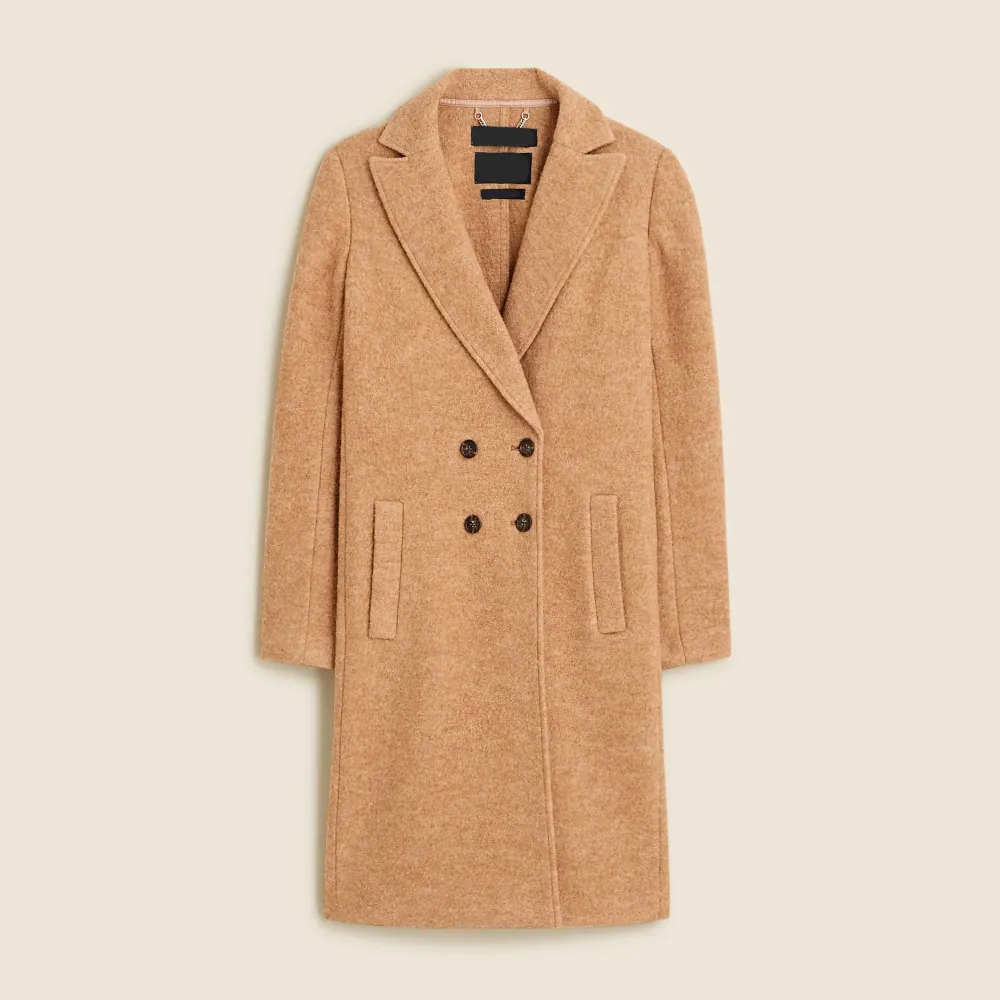 Double-Breasted Topcoat Wool Coats
