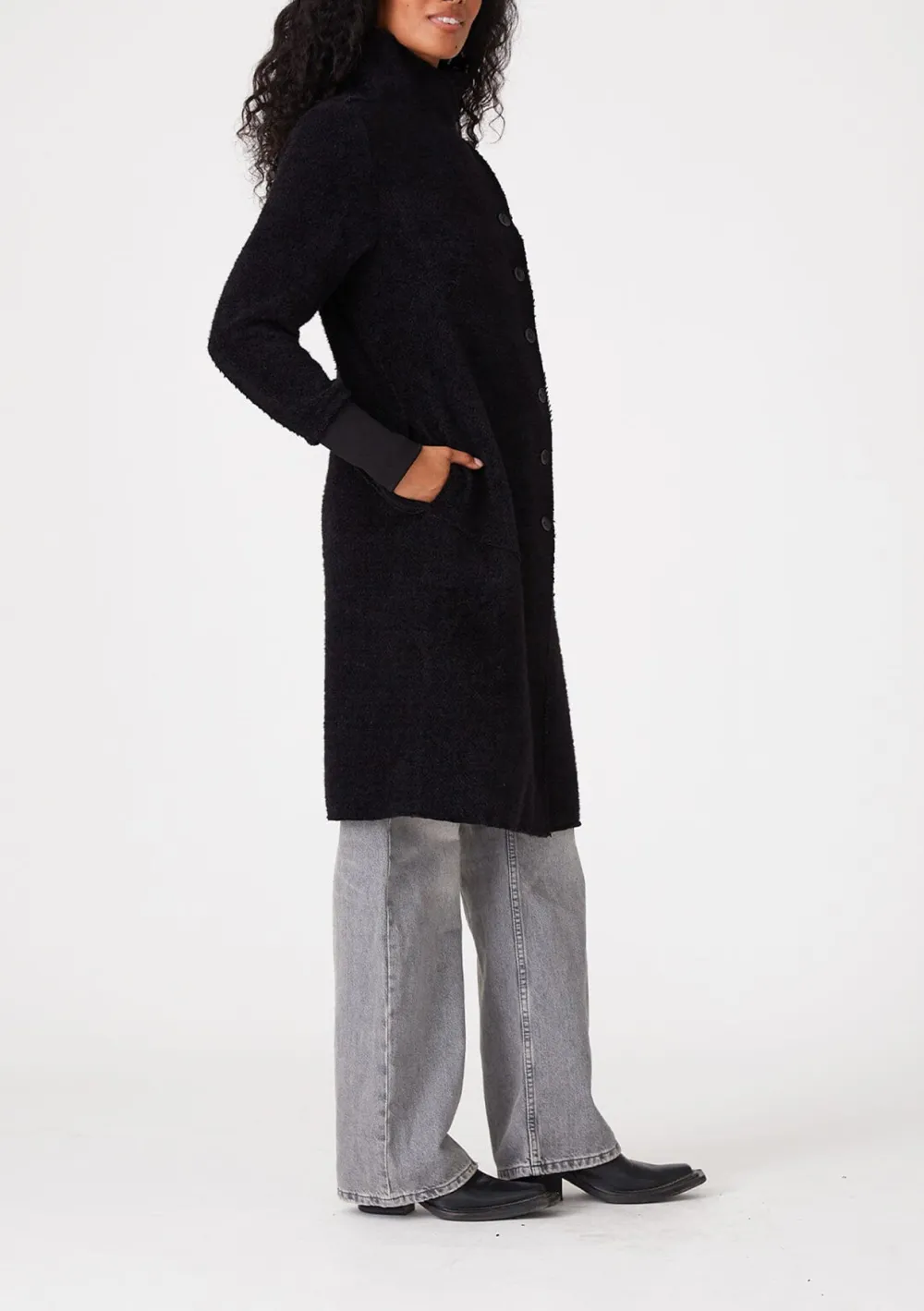 Button Up Long Sleeve Coat