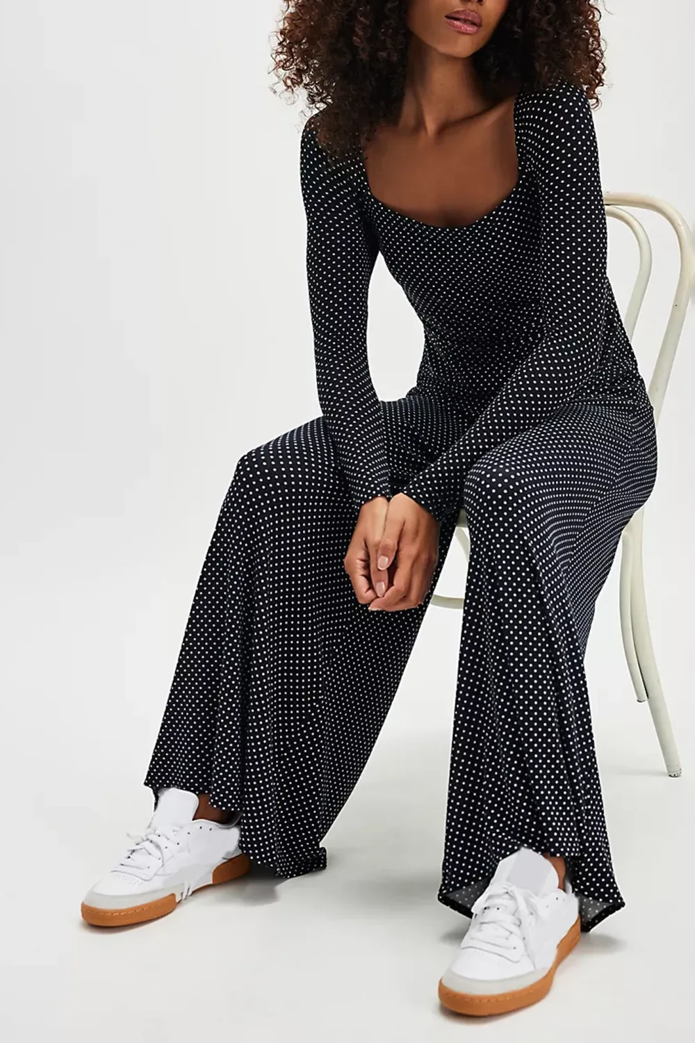 Long Sleeve Wide Leg Jumpsuit
