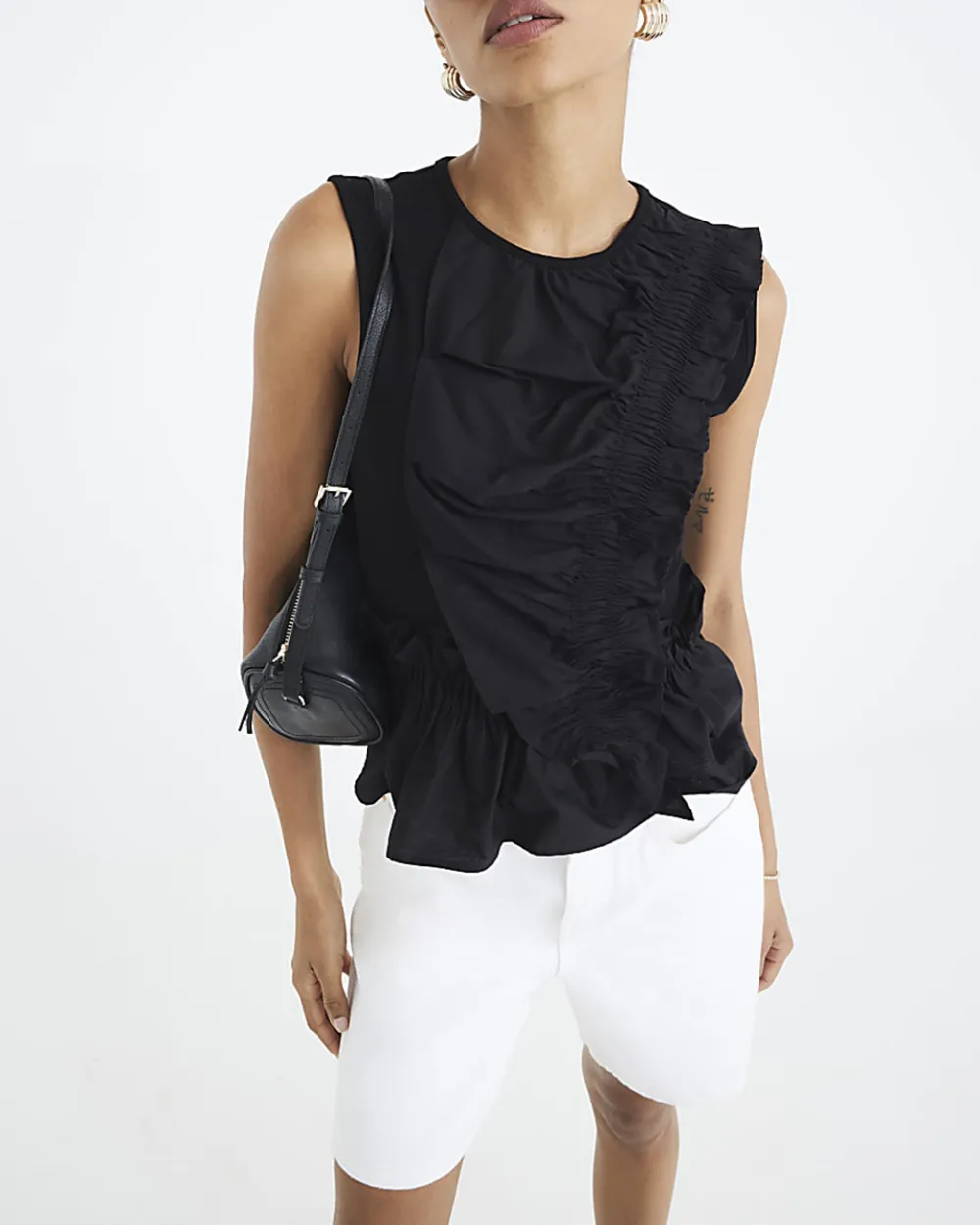 Cotton Pleated Lace Artistic Women's Vests