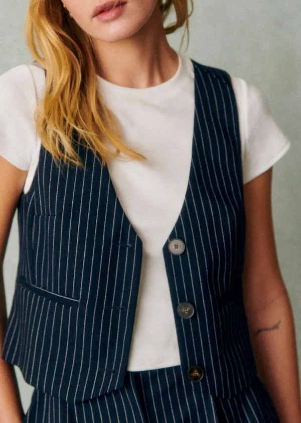 V-Neck Vest Jacket