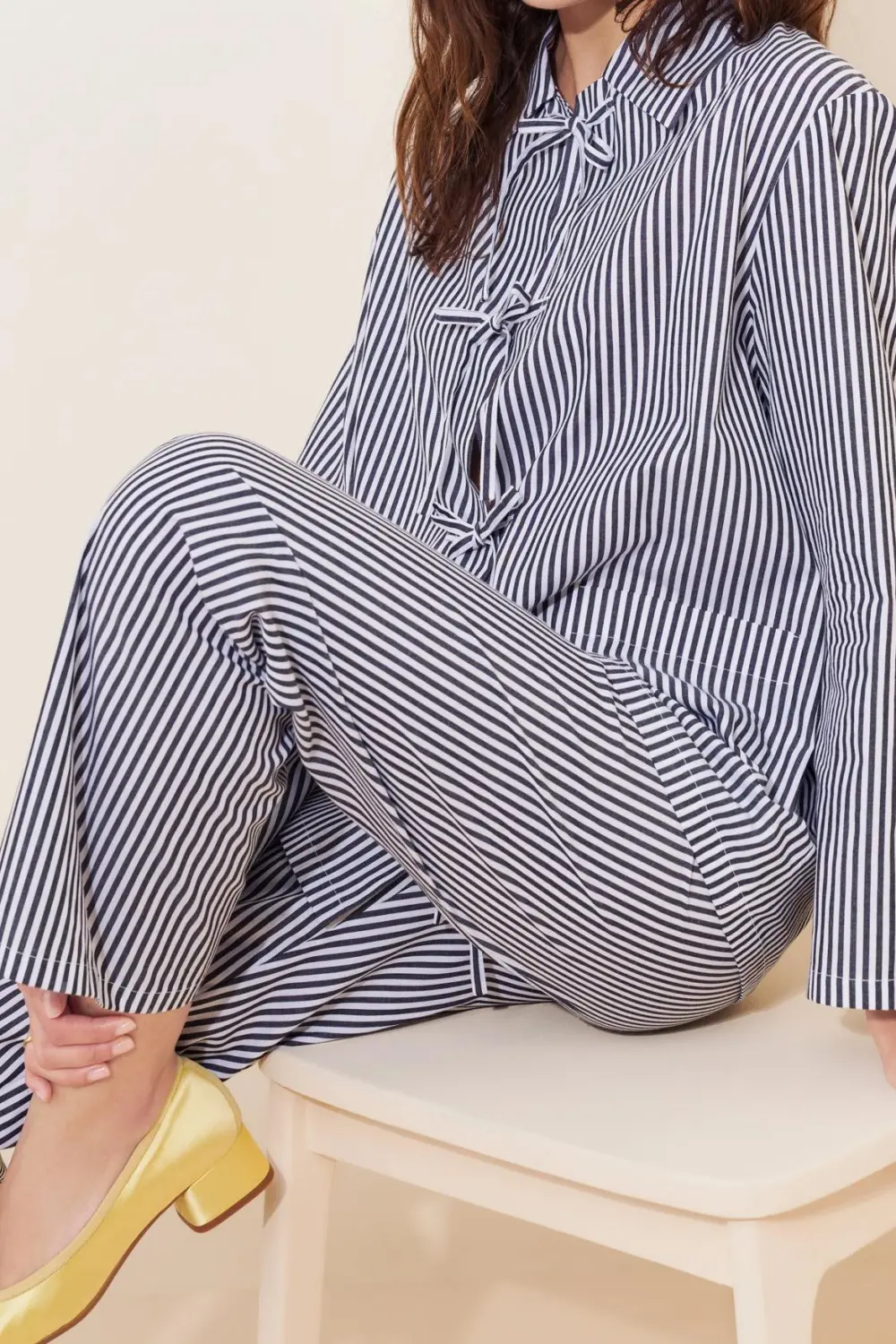 Poplin Striped Pajama Pants