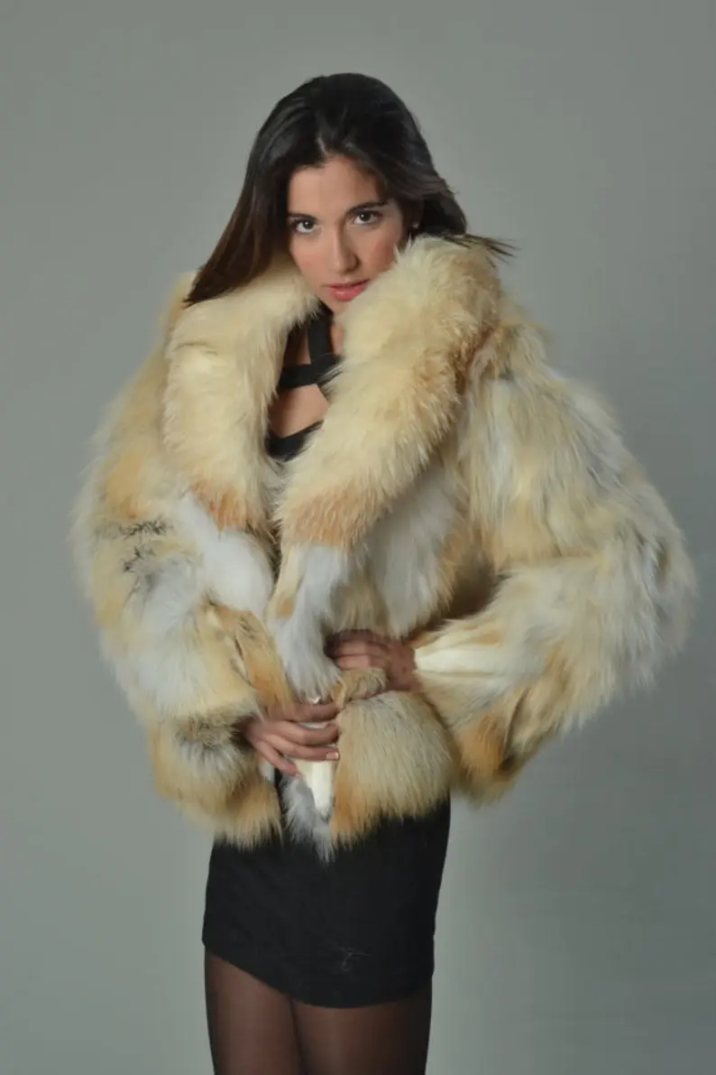 Golden Fox Fur Coat