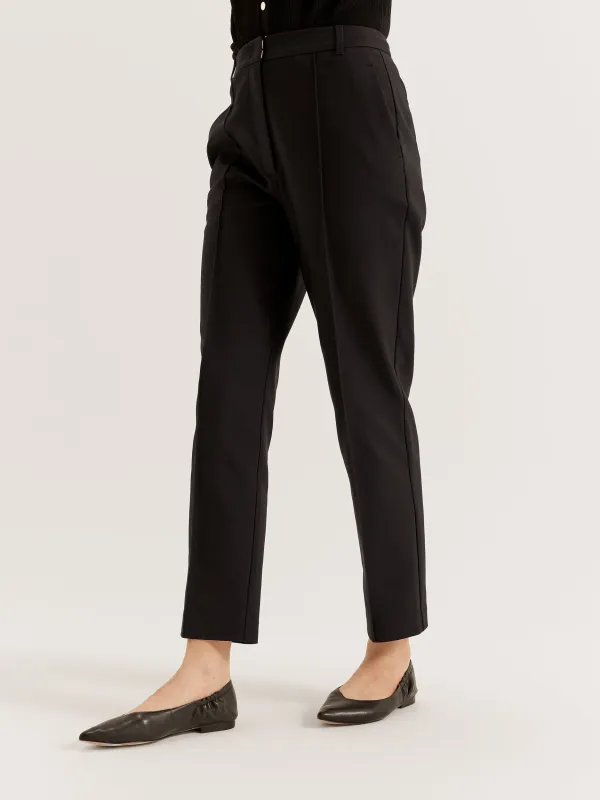 Black Straight Leg Suit Pants