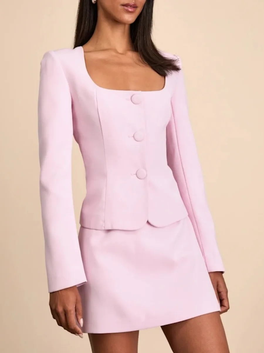 Square Neck Tailored Blazer