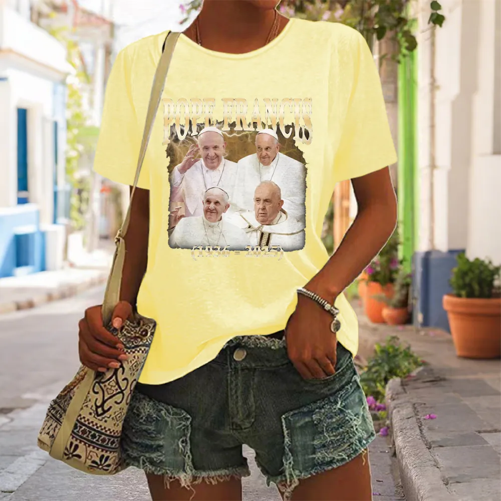 Women's Rip 1936-2025 Print Short Sleeve Round Neck Cotton T-Shirt