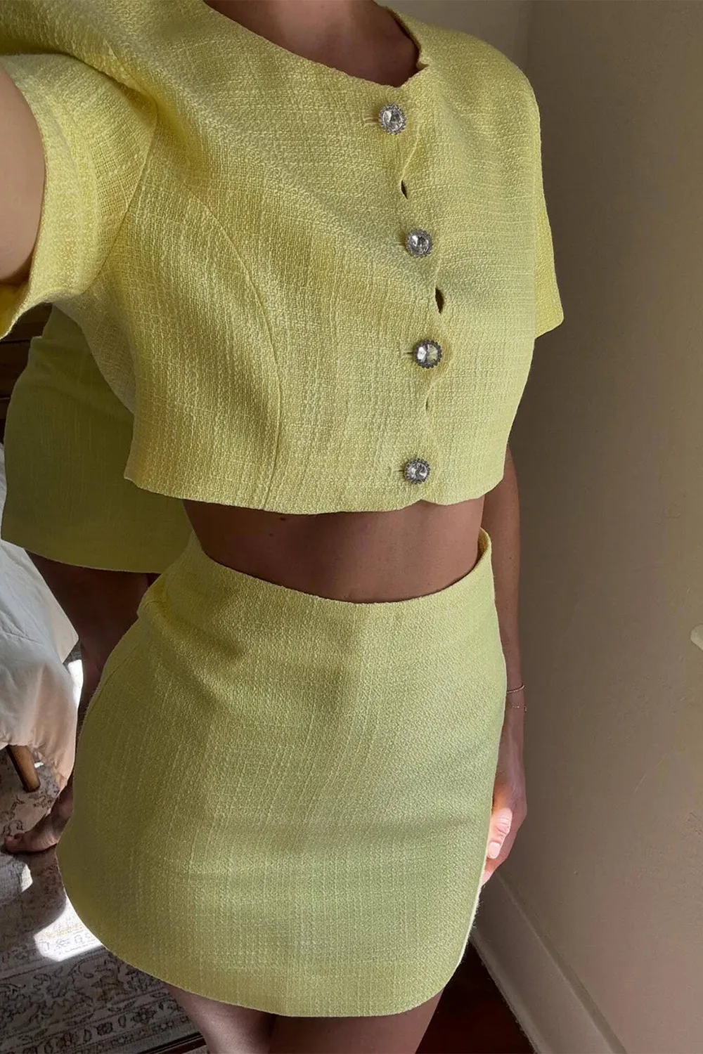 Bright Yellow Mini Skirt