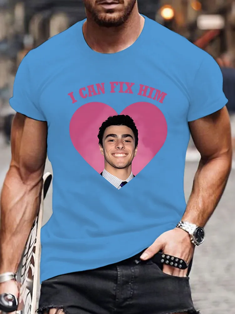 Men'S I Can Fix Him Short Sleeve Round Neck Pure Cotton T-Shirt