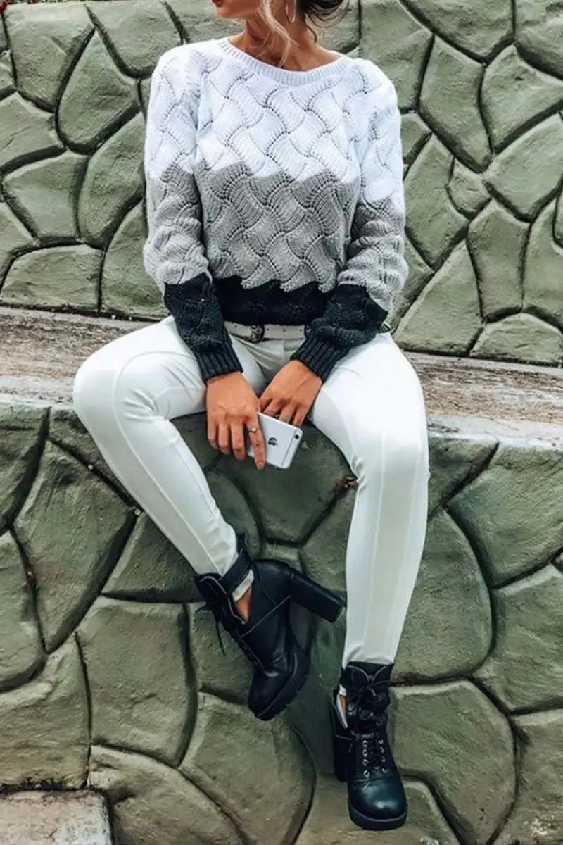 O Neck Knit Sweaters