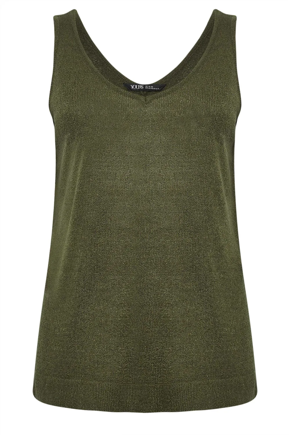 YOURS Curve Black Knitted Vest Top