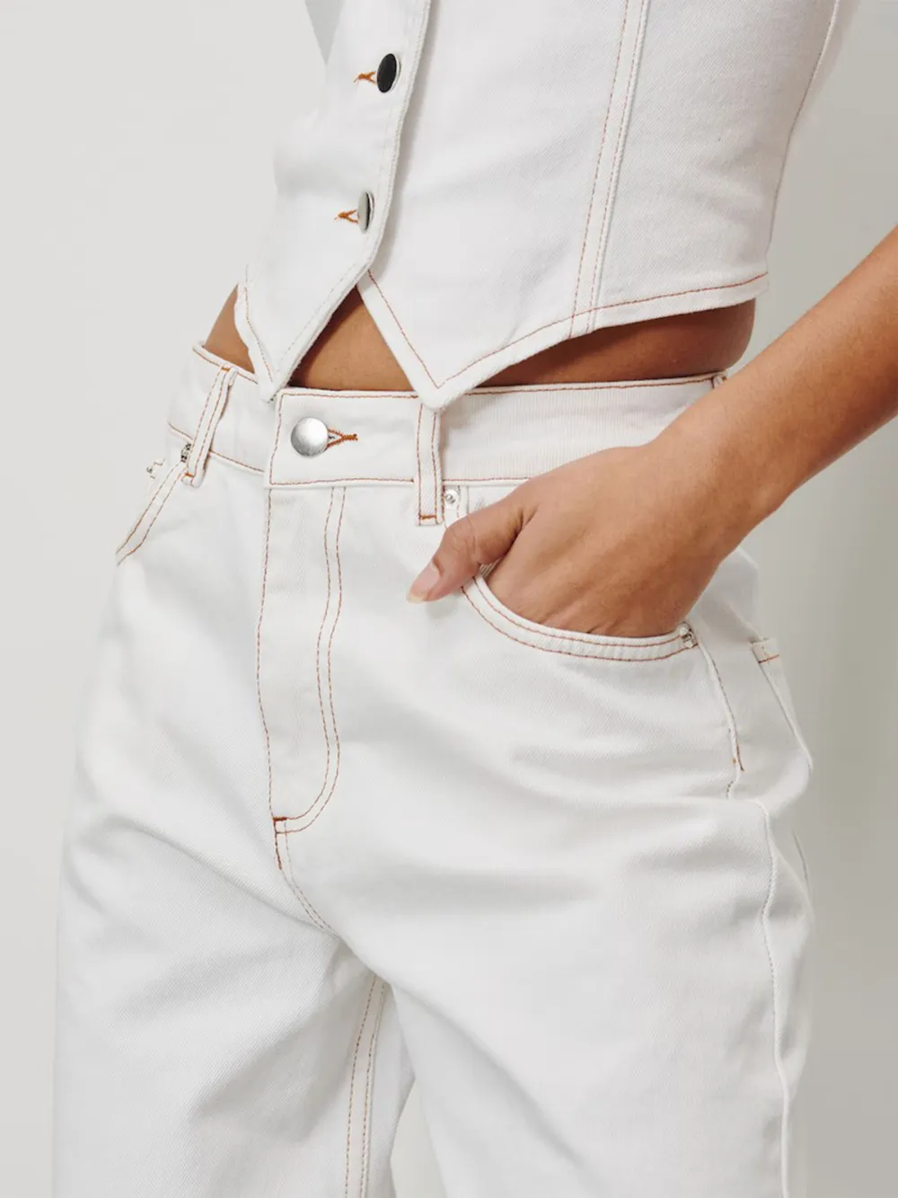 Colored Denim Casual Style Jeans