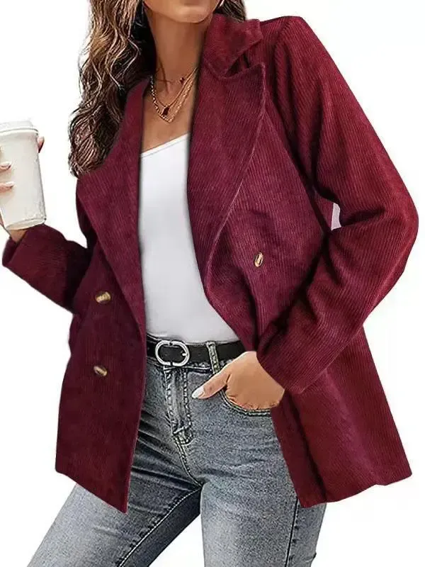 Women Long Sleeve V-neck Jacket Blazer Coats Top