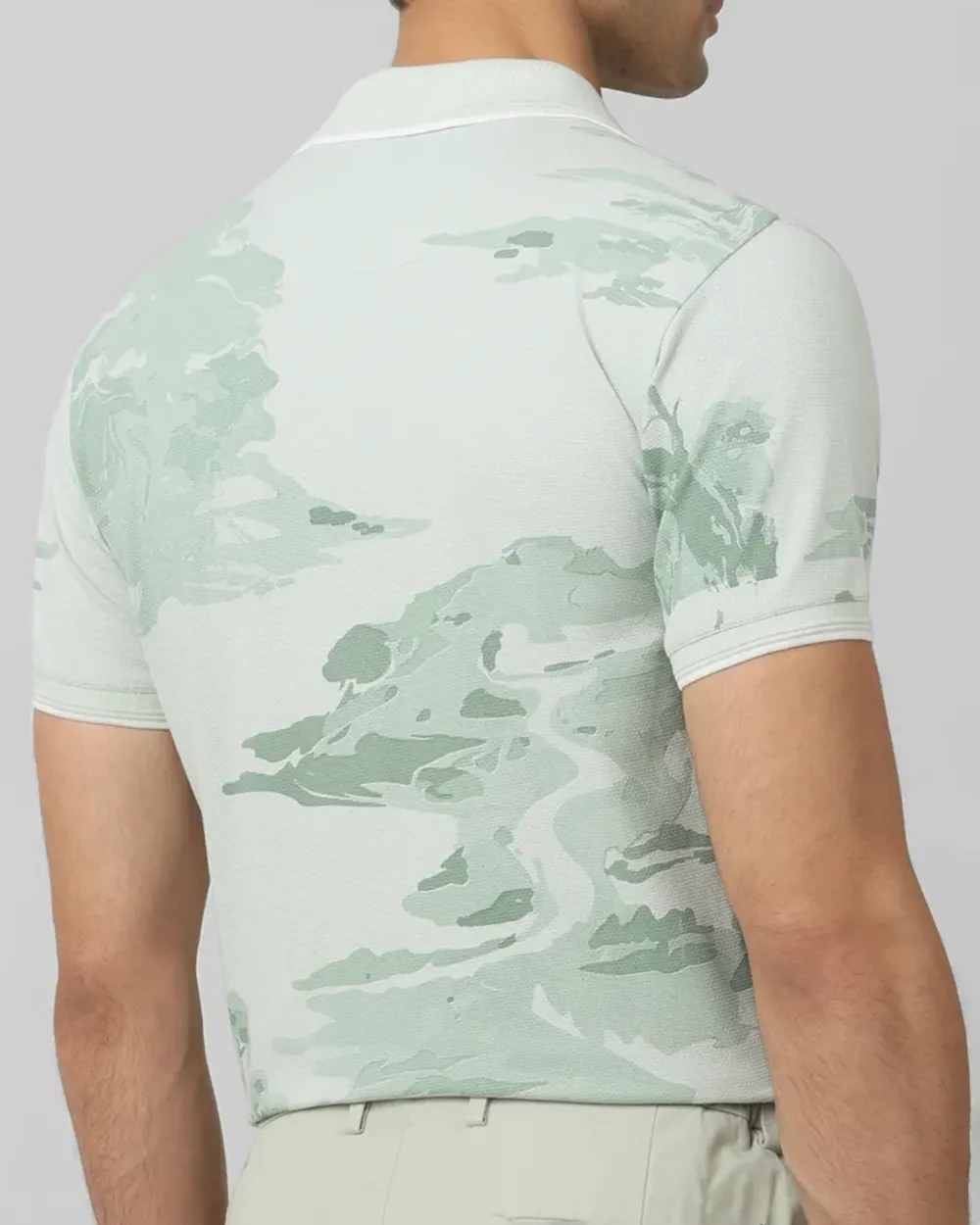 Daily Simple And Slimming Light Green Polo Shirt