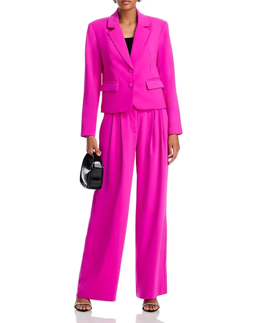 Wide Leg Silhouette Crepe Pants