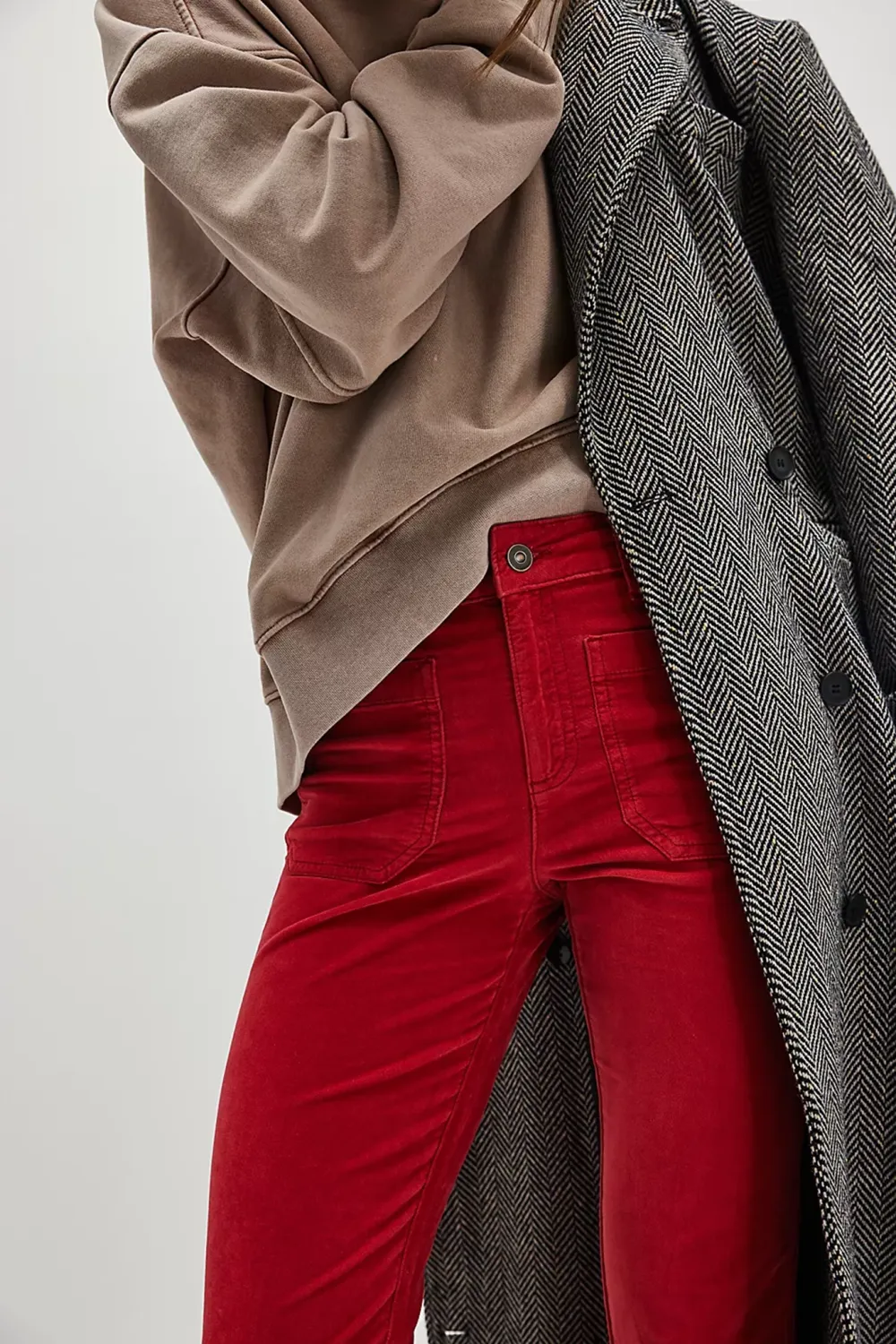 Mid Rise Straight Jeans