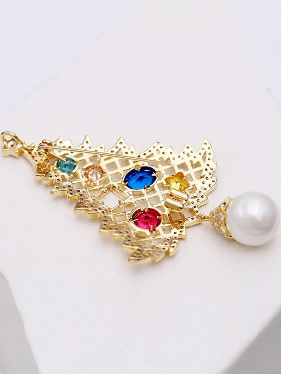 Christmas Tree Pine Brooch MOB011