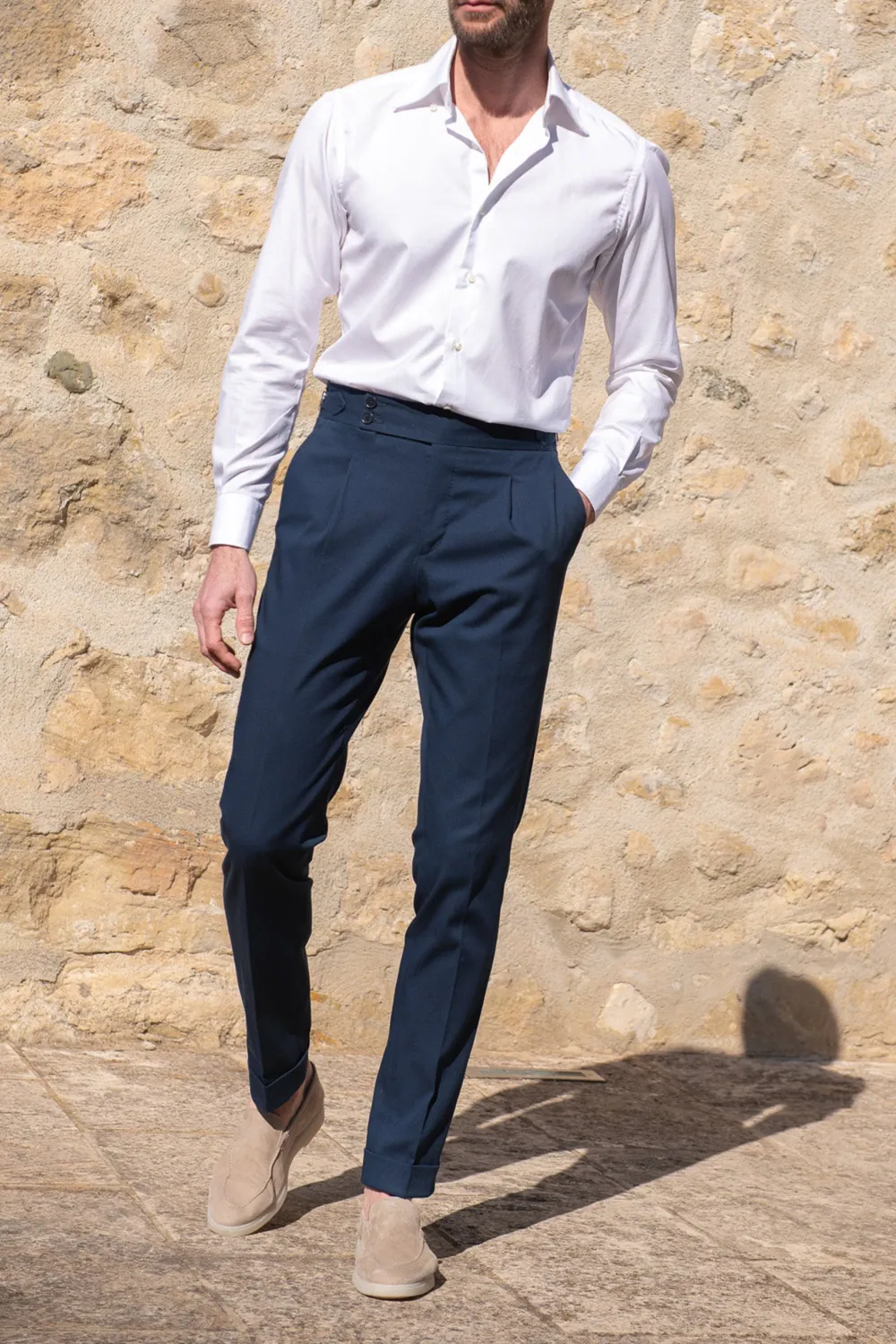 Blue Cotton Trousers