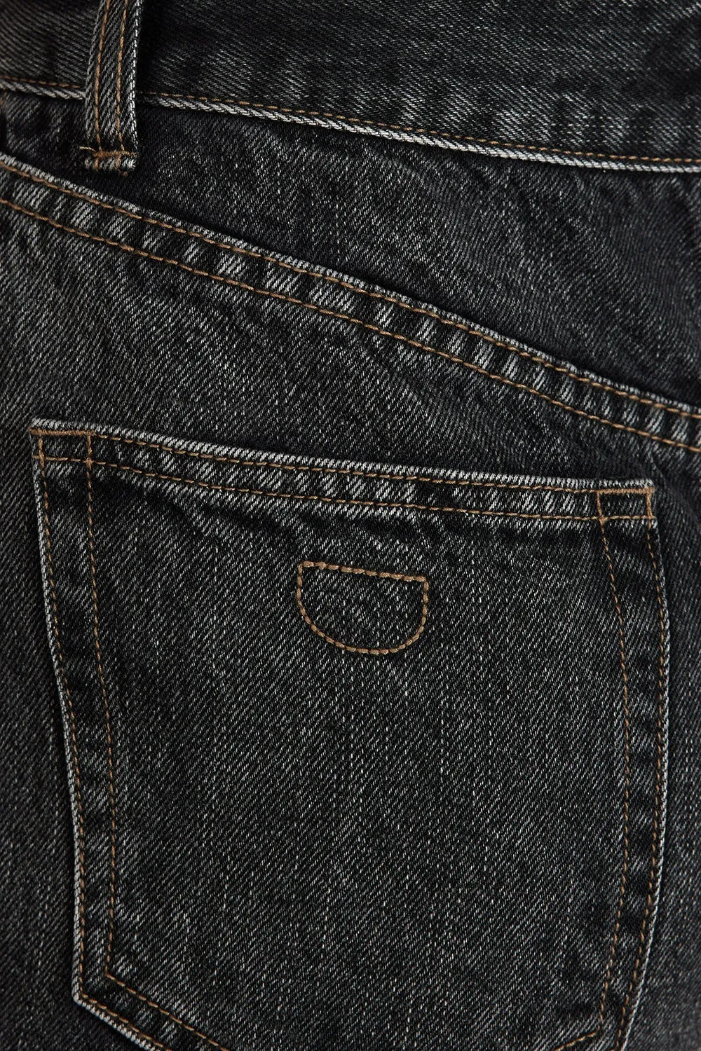WASHED BLACK TWISTED SEAM JEAN