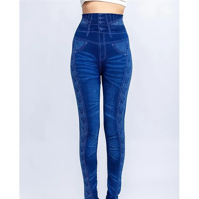 Women's High Elasticity High Waist Athletic Athleisure Black Blue S M Summer Spring