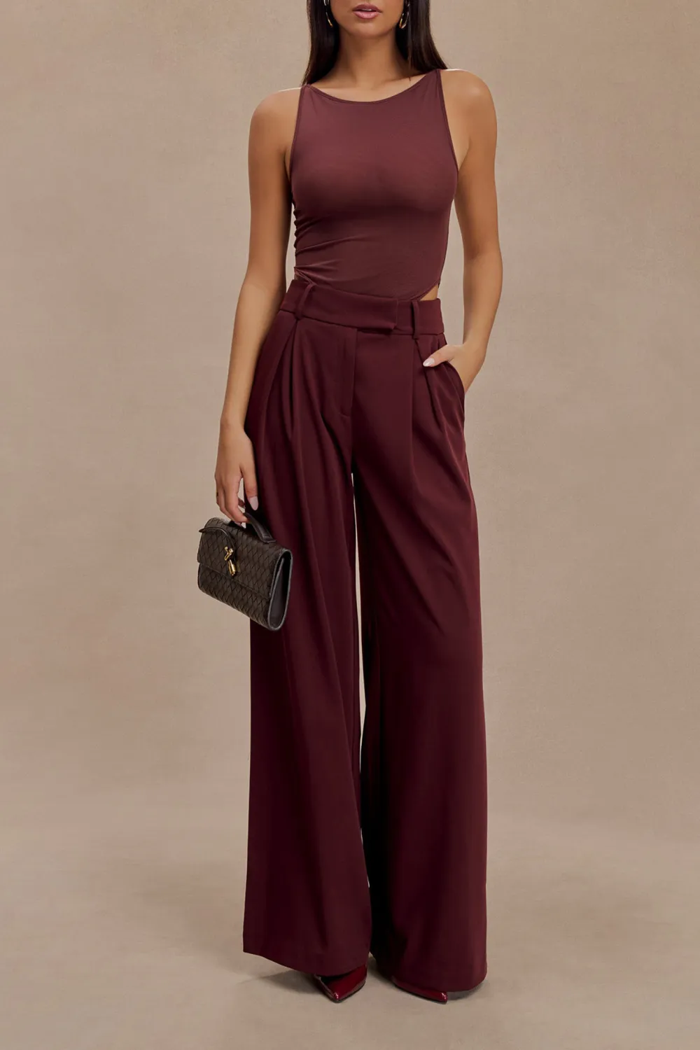 Pleated Wide Leg Loose Pants