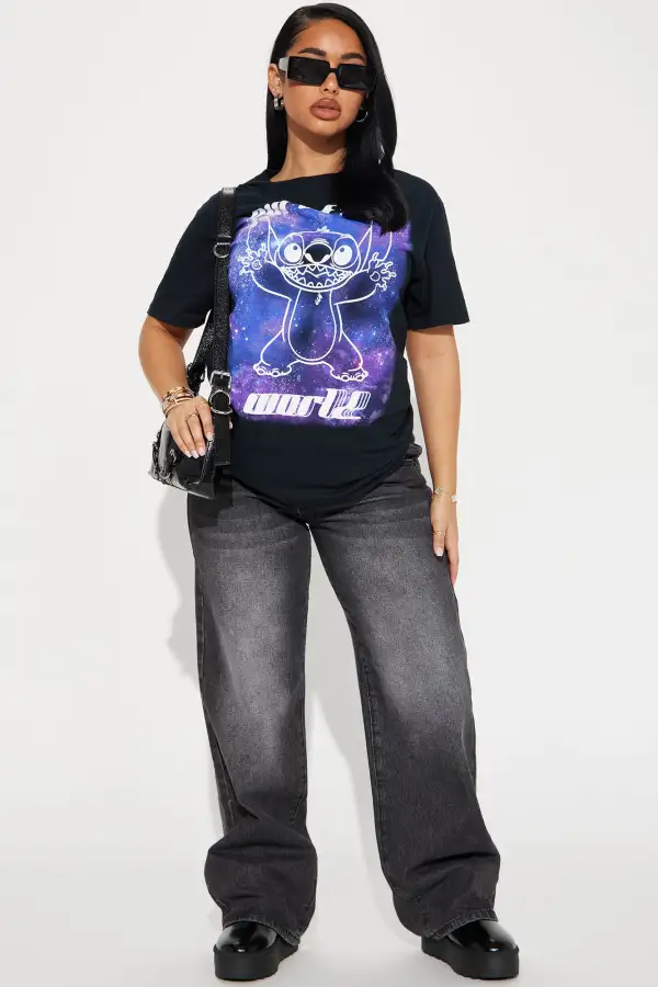 Out Of This World Stitch Tee - Black