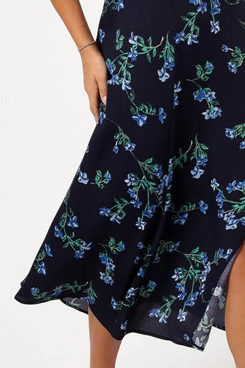 MIDNIGHT BLUES MIDI DRESS