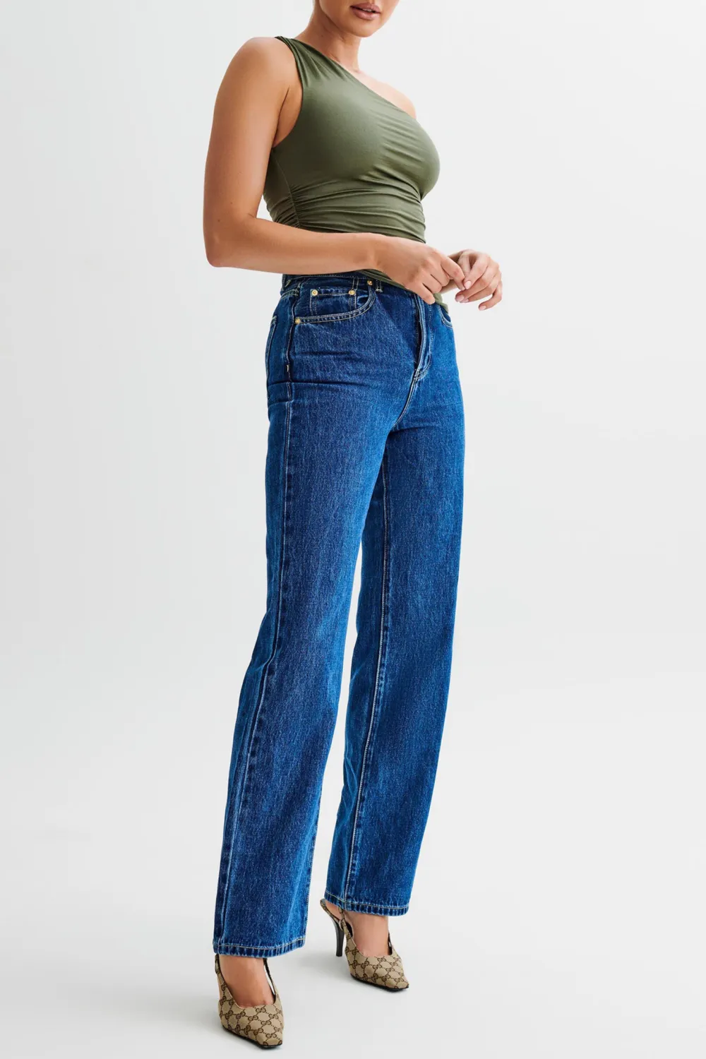 One Shoulder Modal Asymmetric Top