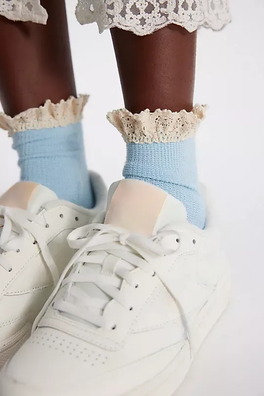 Waffle Knit Ankle Socks