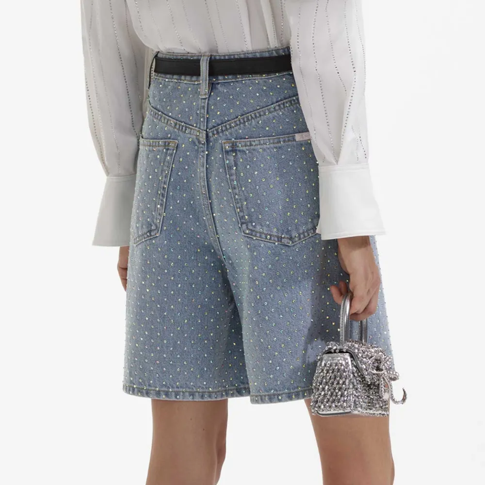 Rhinestone Denim Shorts