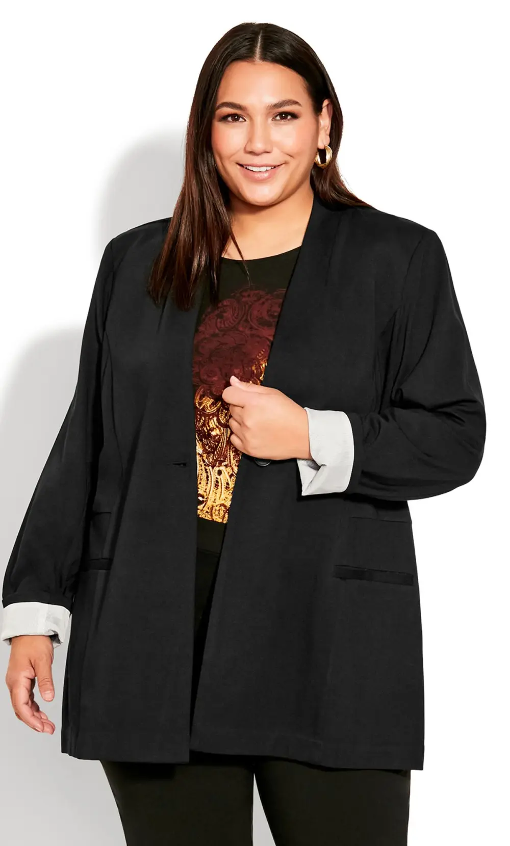 Evans Black Oversized Blazer
