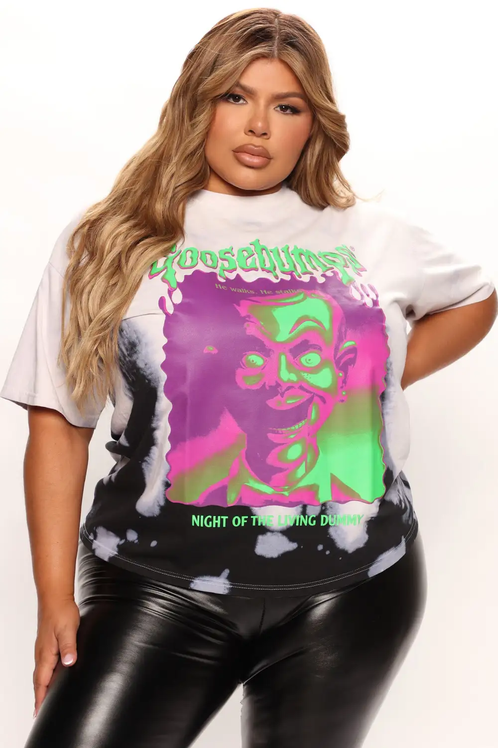 Goosebumps Dummy Washed Tee - Black/combo