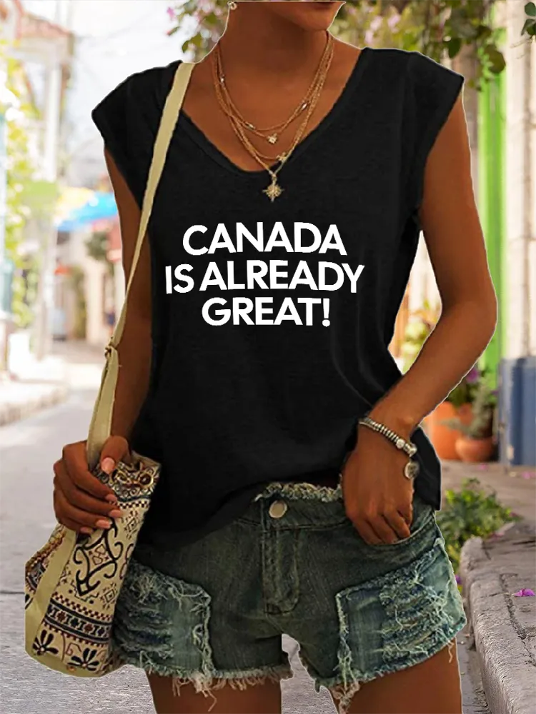 Women's Canada Is Already Great V-neck Vest