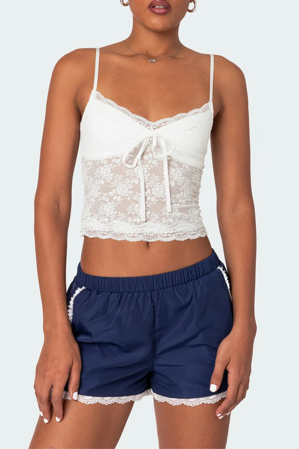 Cami Sheer Lace Tank Top