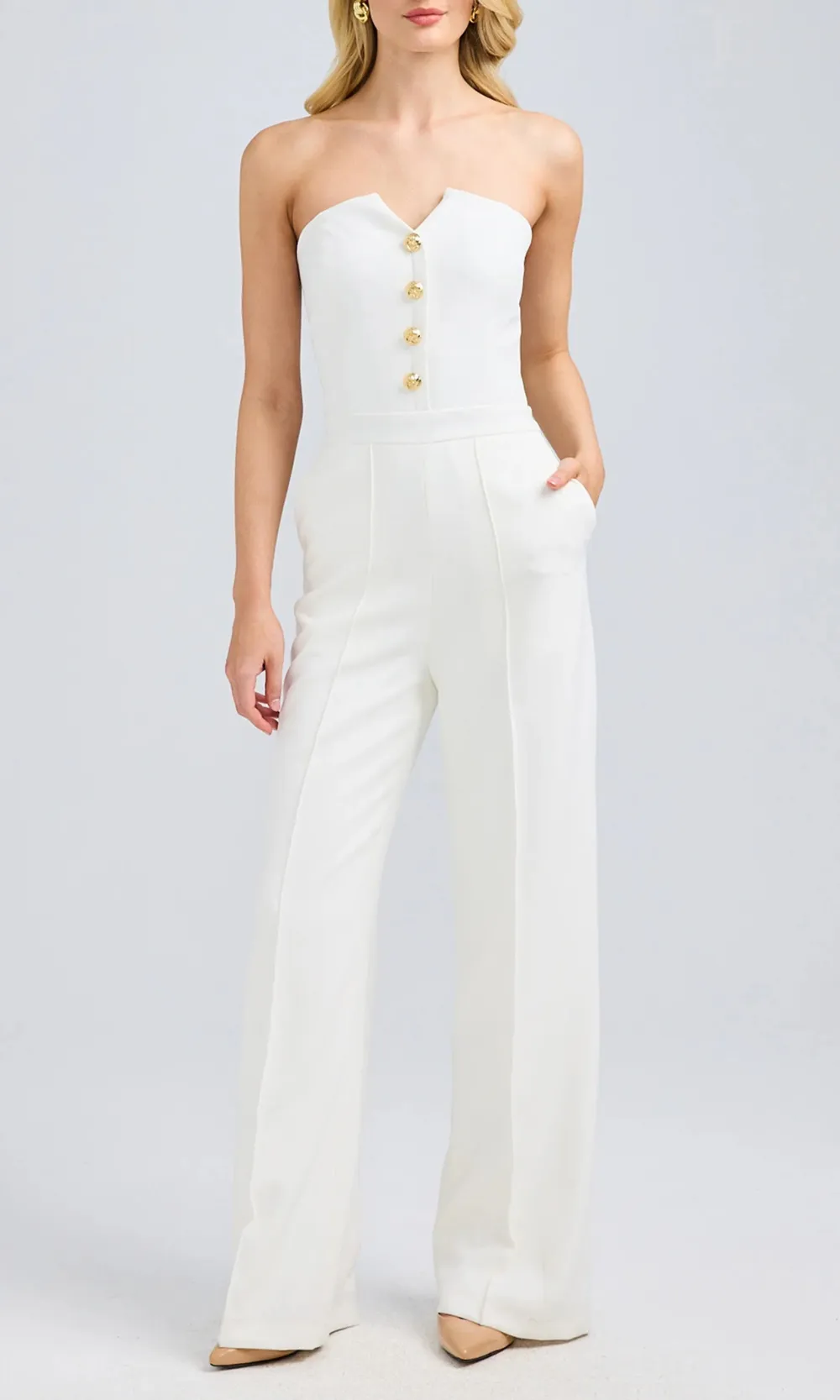 Pocketed Sleeveless Jumpsuit