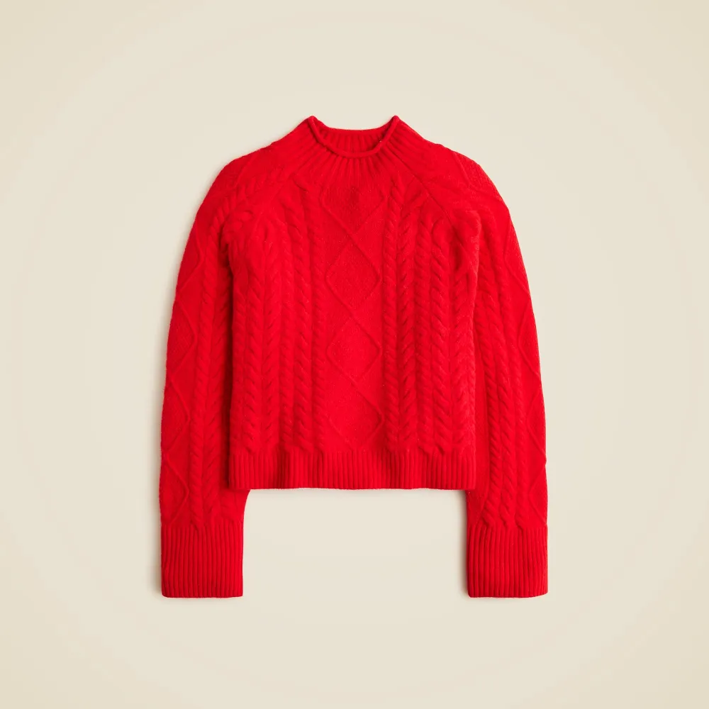 Crew Neck Cable-Knit Sweaters