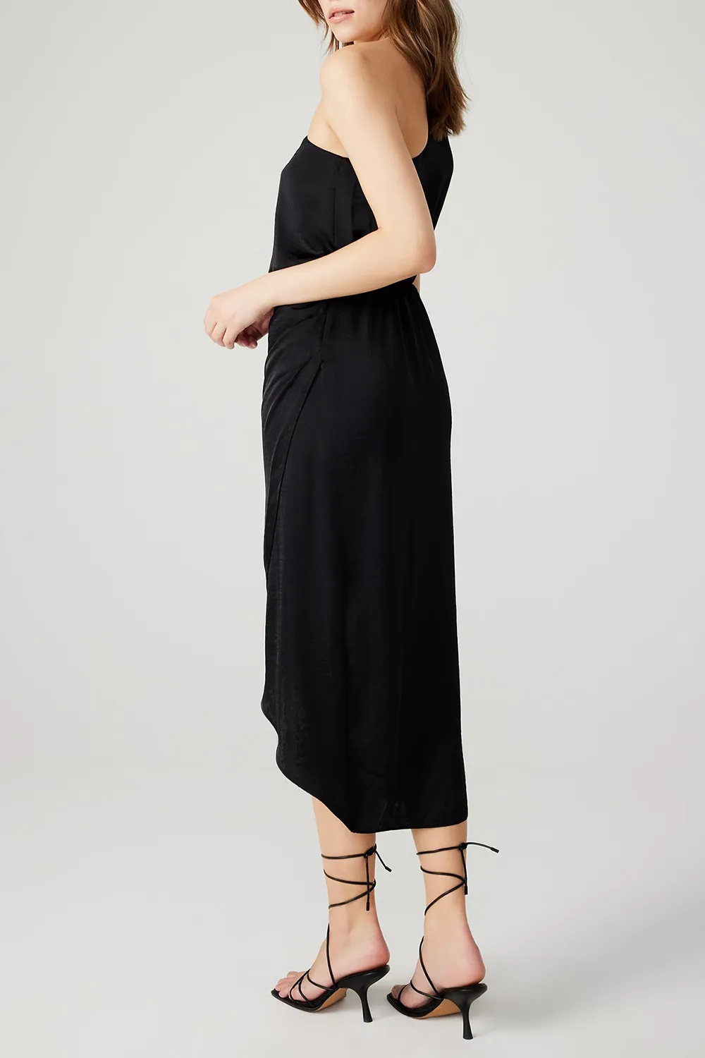 ONE SHOULDER DRESS BLACK