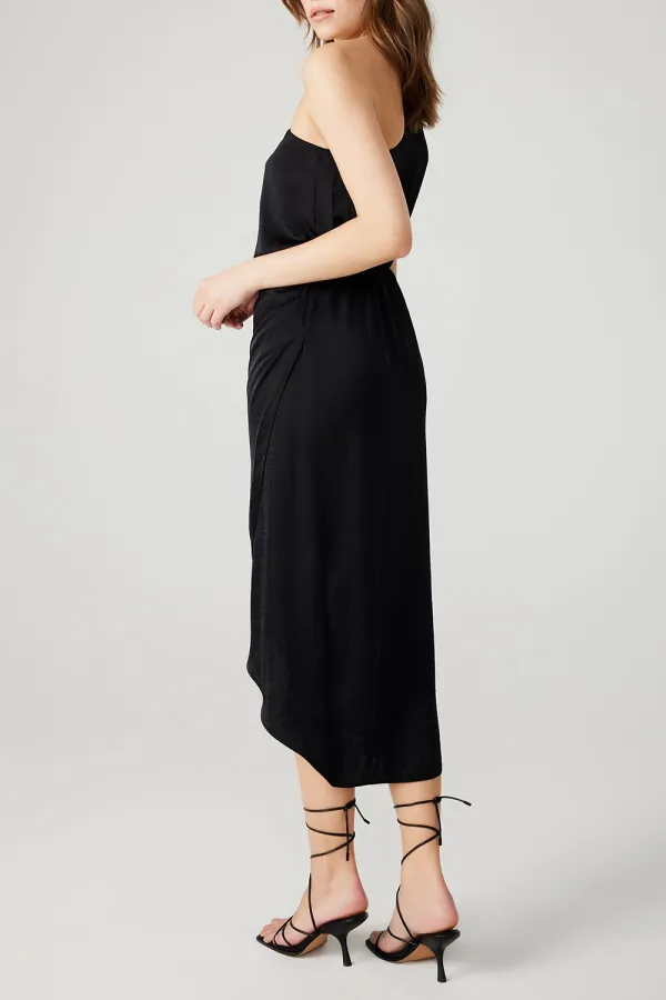 ONE SHOULDER DRESS BLACK