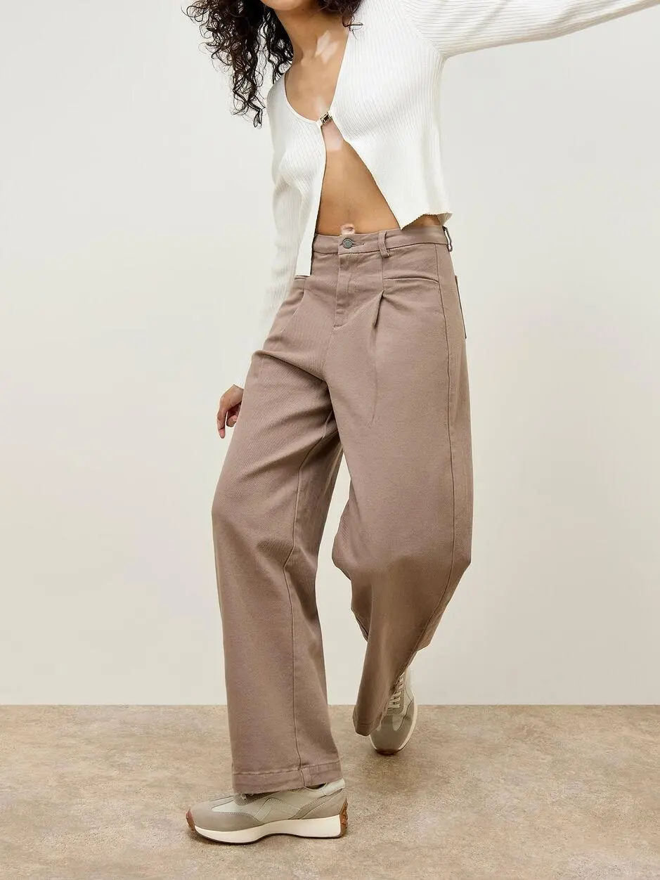 Casual Stone Wide Leg Jeans