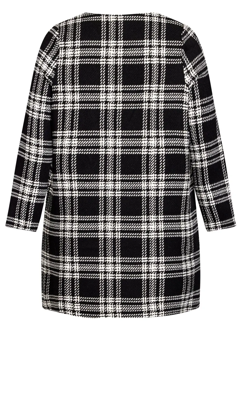Evans Black Checked Waterfall Jacket
