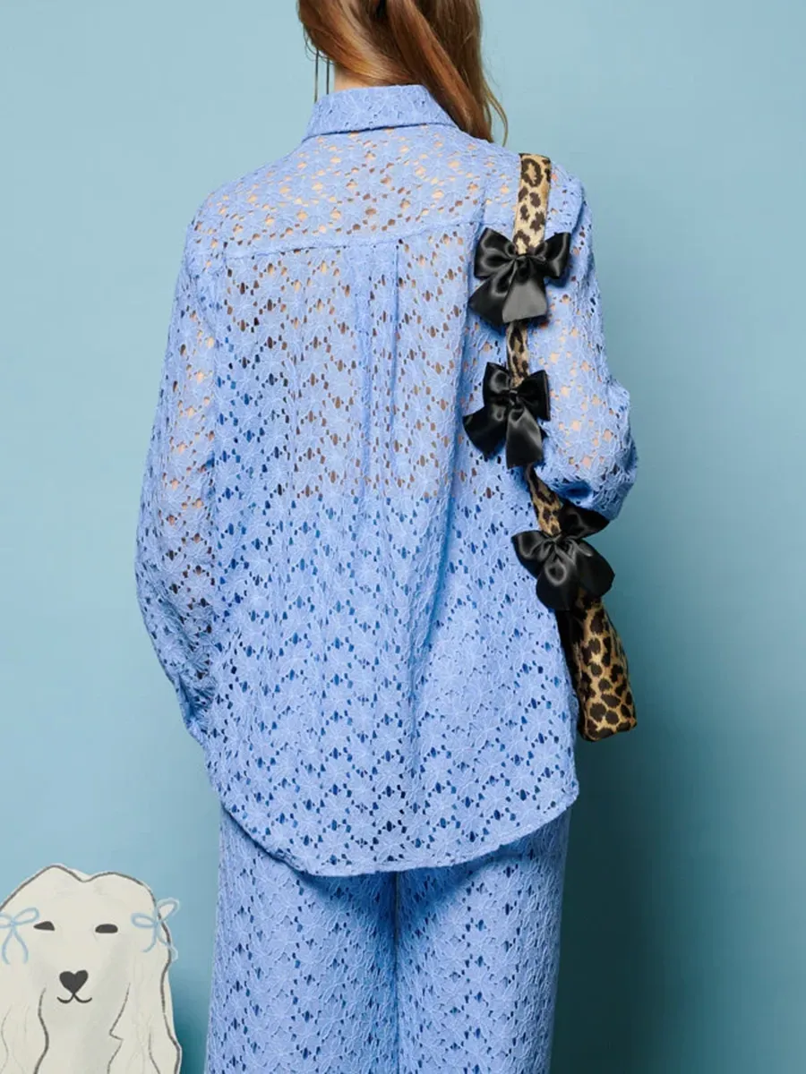 Casual Style Dressing Vibe Lace Shirt