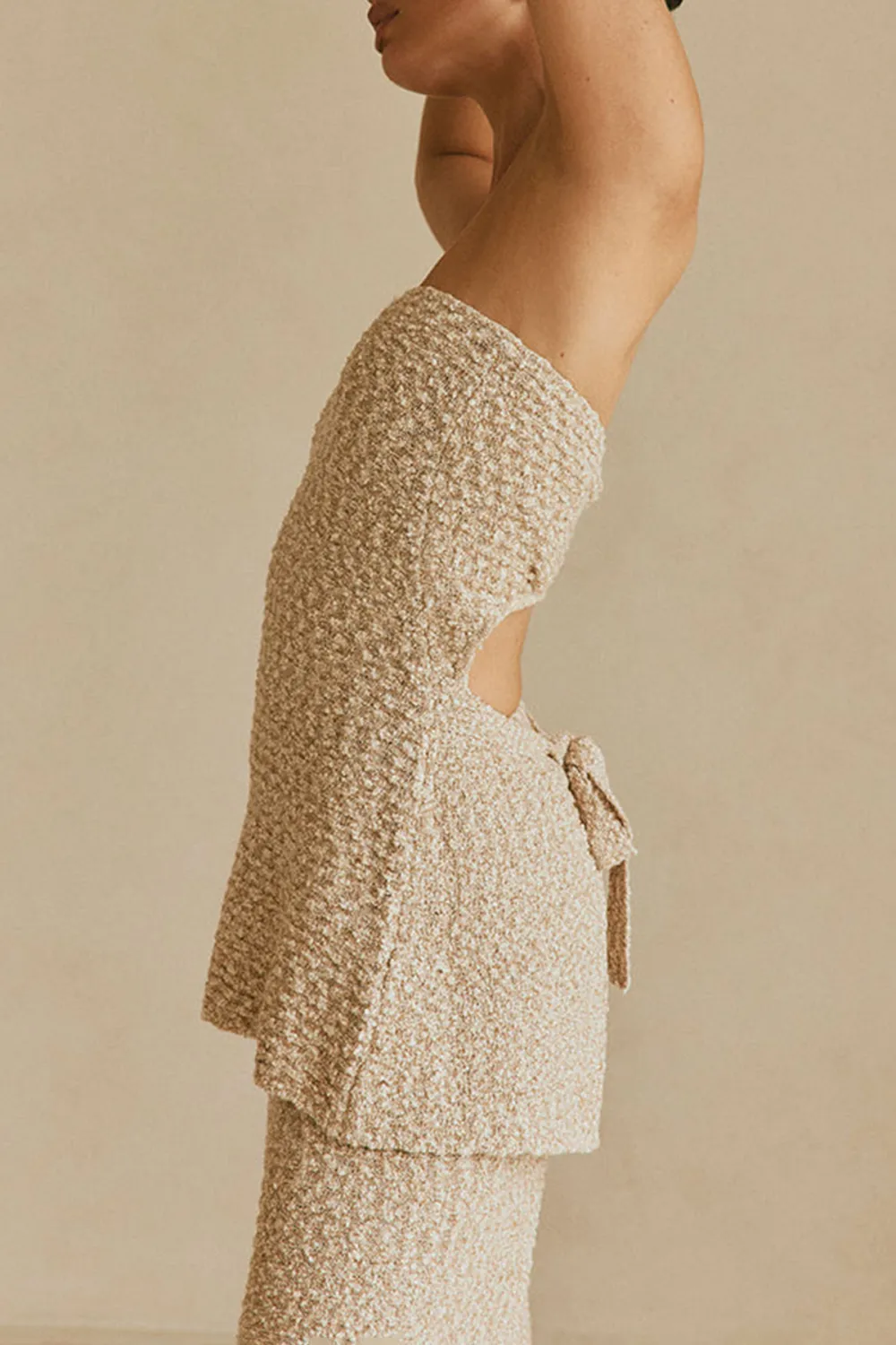 Strapless Ruched Knit Top